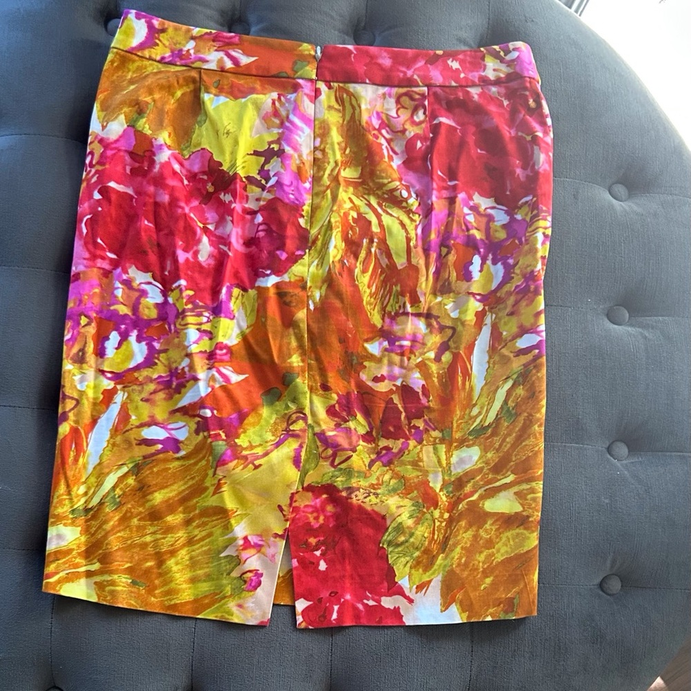 J. Crew Multicolor Floral Pencil Skirt